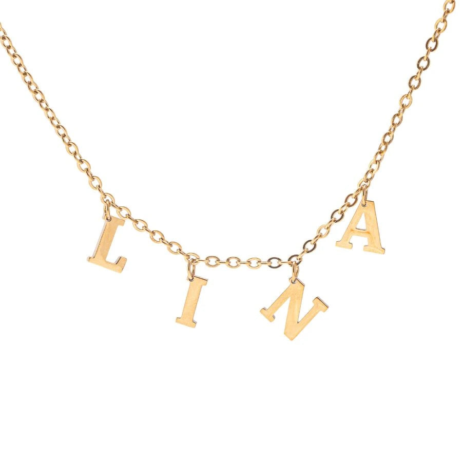 Personalized Necklace with Name with Initials