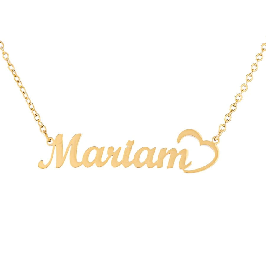 Open Heart Name Necklace