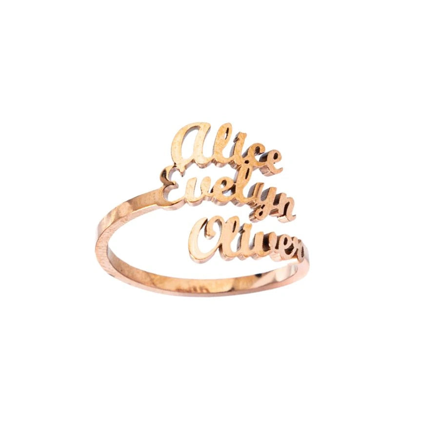 Personalized Ring with Three Names