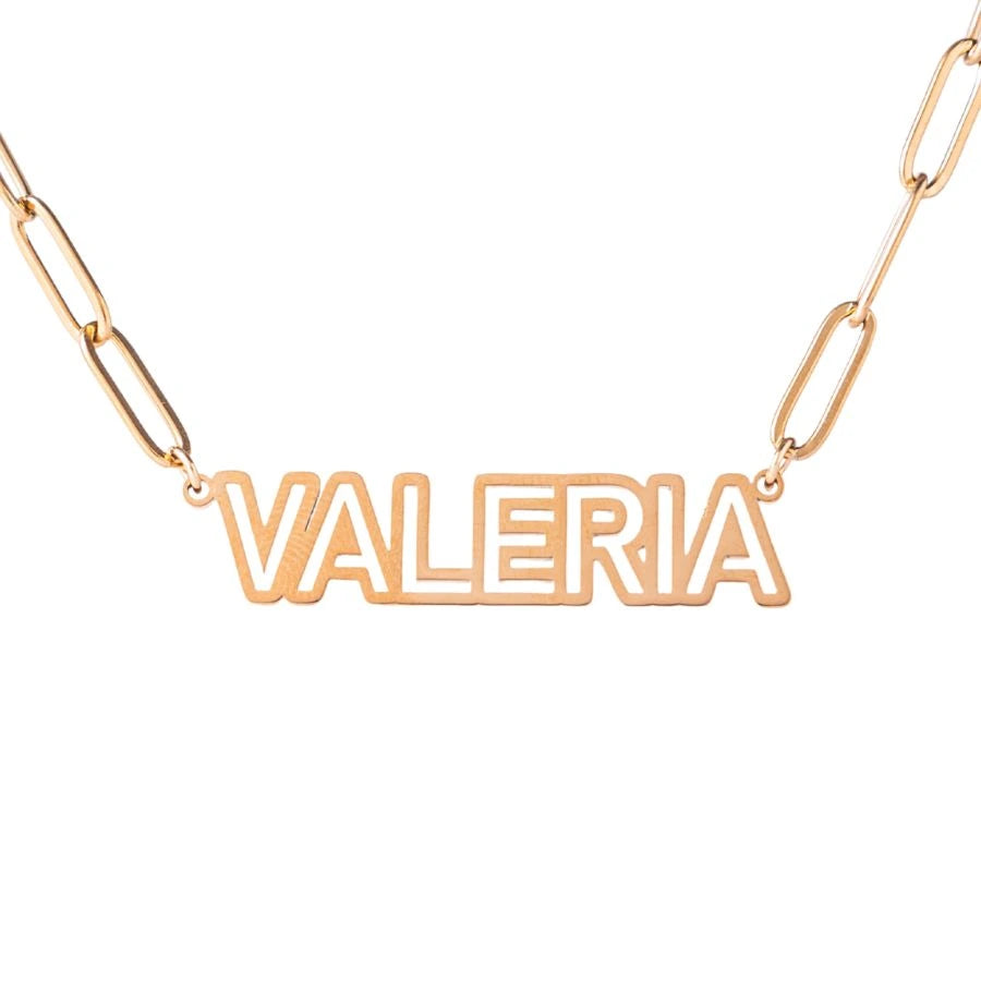Cut-Out Uppercase Name Necklace
