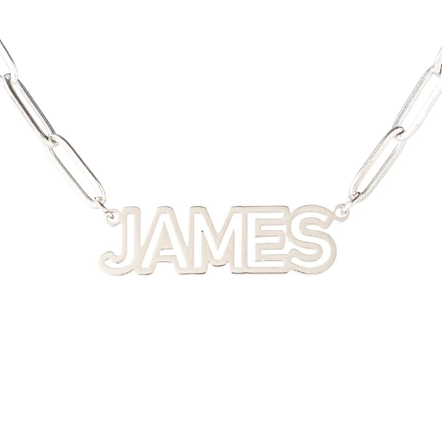 Cut-Out Uppercase Name Necklace