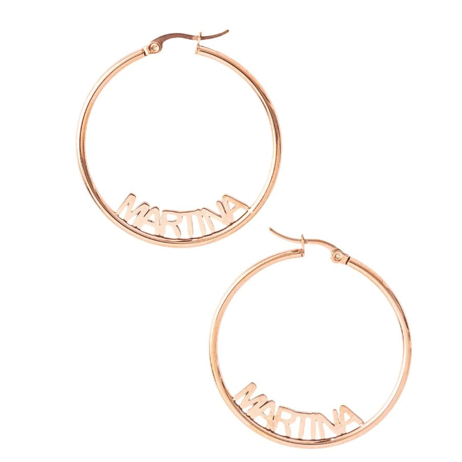 Personalized Closed Hoop Earrings