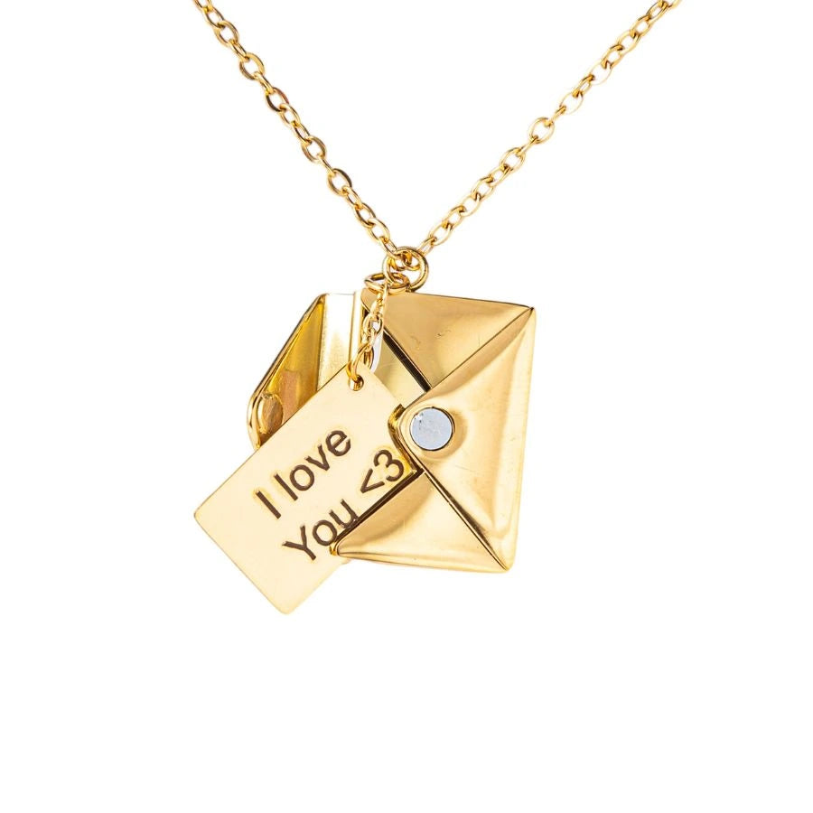 Personalized Love Letter & Envelope Necklace