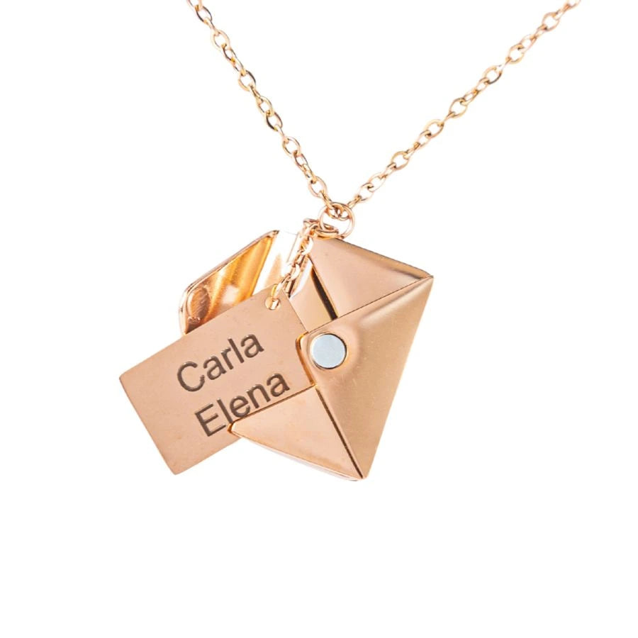 Personalized Love Letter & Envelope Necklace