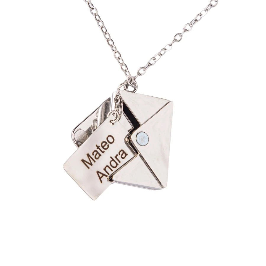 Personalized Love Letter & Envelope Necklace