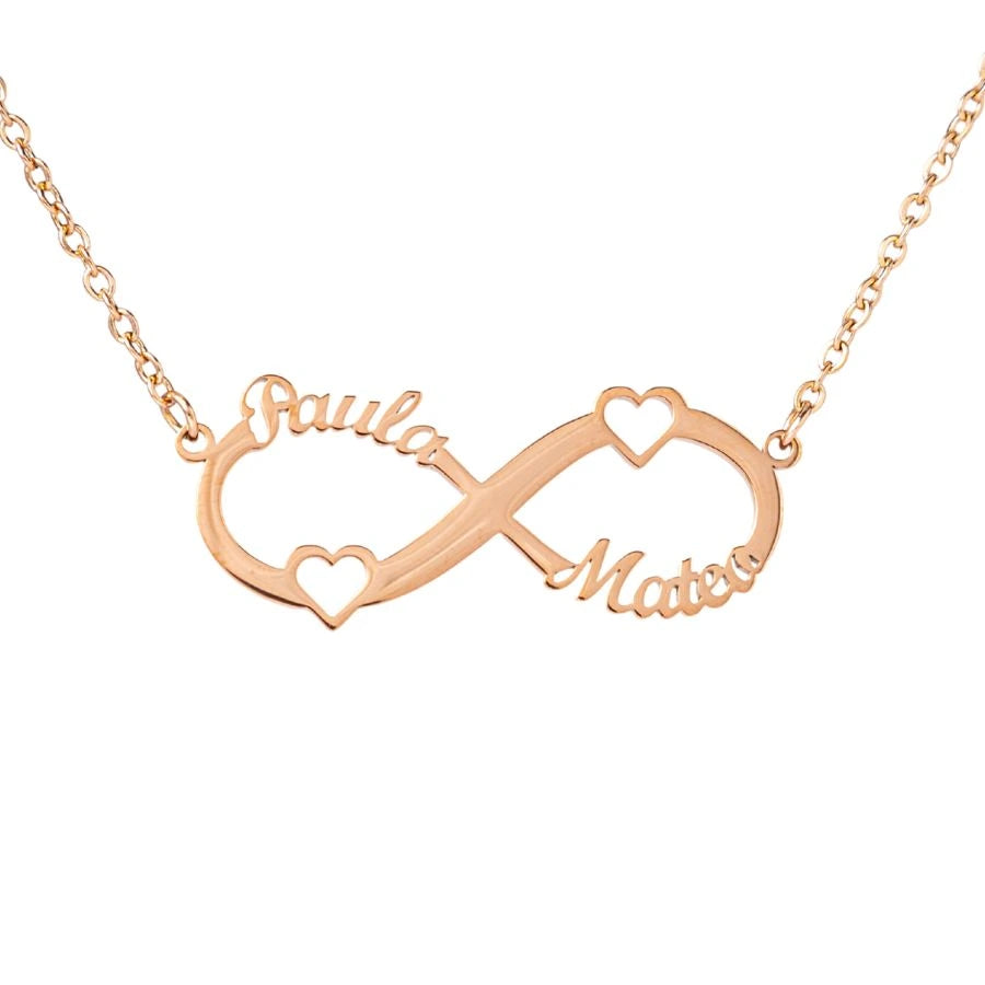Double Infinity Double Heart Necklace