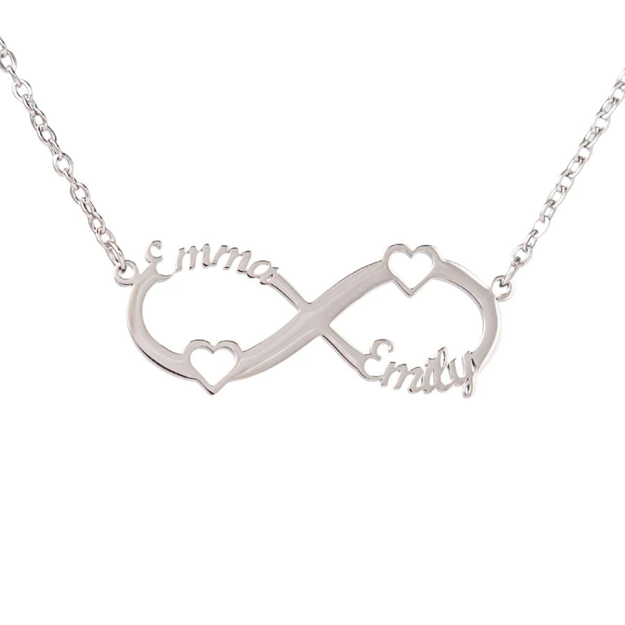 Double Infinity Double Heart Necklace