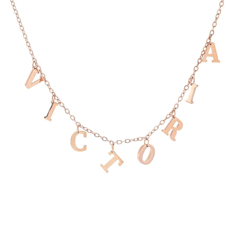 Personalized Necklace with Name with Initials