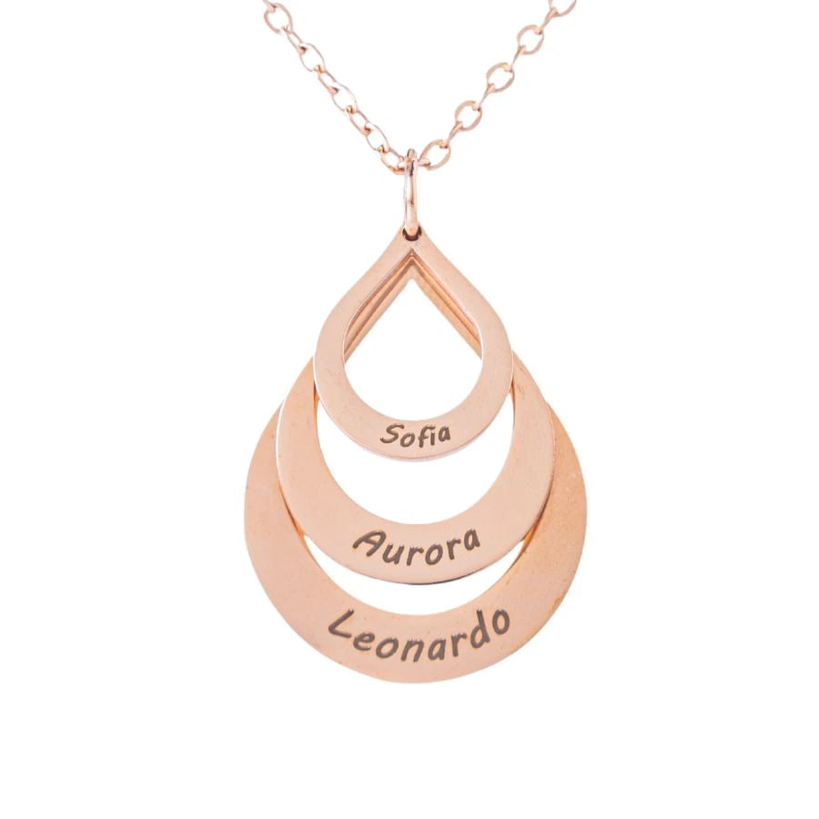 Personalized Drop Necklace with Multiple Names