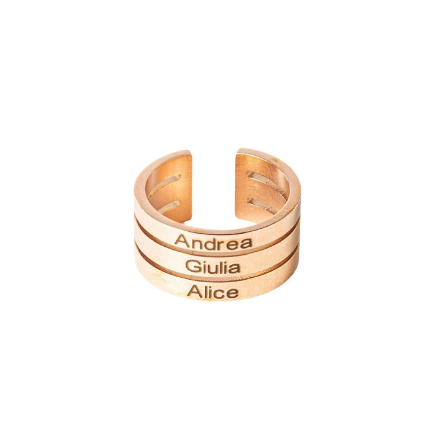 Personalized Three-Name Ring
