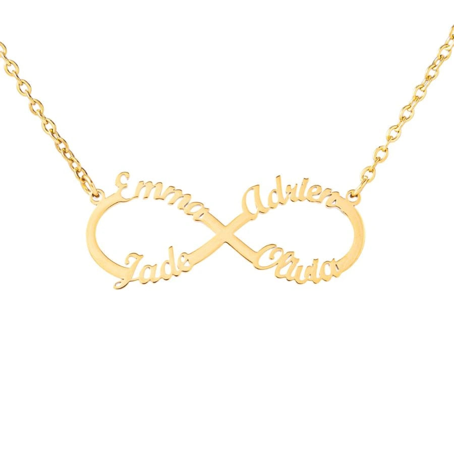 Personalized Infinity 4-Name Necklace