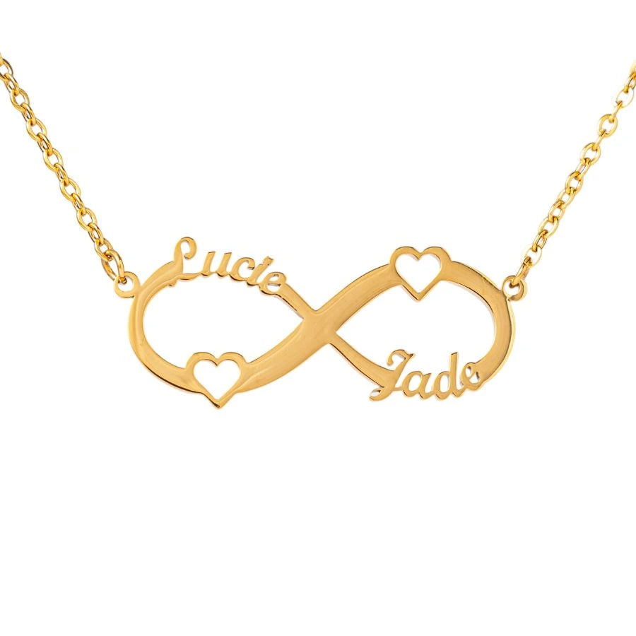 Double Infinity Double Heart Necklace
